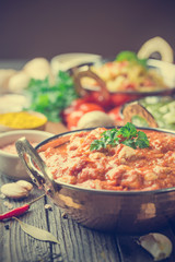 Assorted indian food