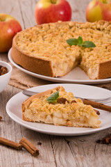 Crumble apple cake. 