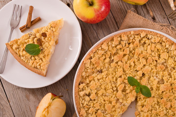 Crumble apple cake. 