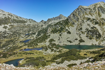 Amazing landscape with Prevalski lakes and Dzhangal peak, Pirin Mountain, Bulgaria