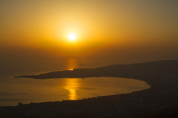 Fototapeta premium Gelendzhik Bay in sunset