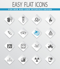 Courses school icons set