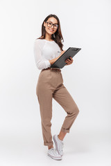 Full length portrait of a happy asian businesswoman