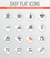 Drug store icons set