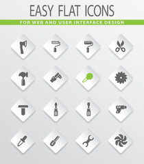 Work tools icons set