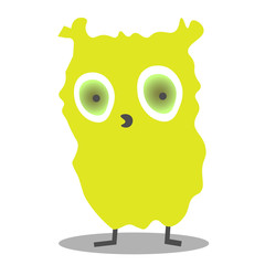 Vector Funny owl character, cartoon flat modern design