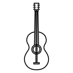 Fototapeta premium acoustic guitar instrument icon vector illustration design