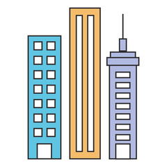 buildings cityscape isolated icon vector illustration design