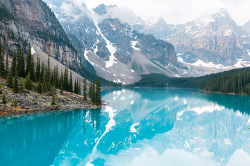 Moraine lake in Banff National Park Canada