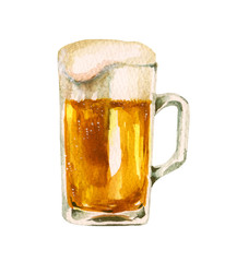 ビール ジョッキ　水彩 イラスト