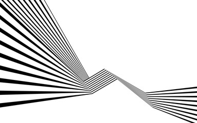 black and white stripe line abstract graphic optical art