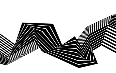 black and white stripe line abstract graphic optical art