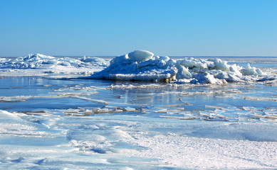Ice hummocks on the Baltic Sea