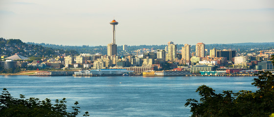 Queen Anne district skyline in Seattle, Washington State, USA