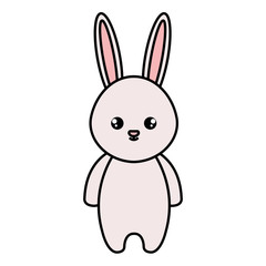 cute rabbit tender character vector illustration design