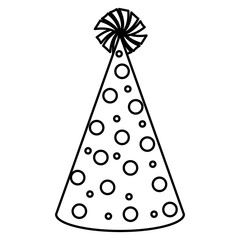 party hat isolated icon vector illustration design