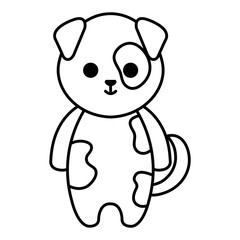Obraz premium cute and little dog character vector illustration design