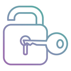 safe secure padlock with key vector illustration design
