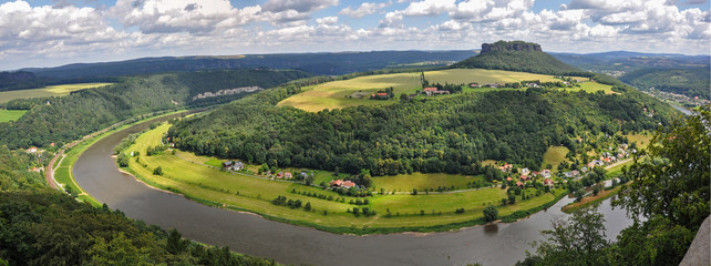 View of the Lilienstein in Saxon Switzerland