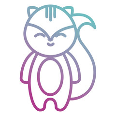 cute and little chipmunk vector illustration design