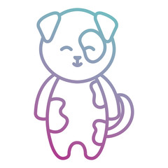 cute and little dog character vector illustration design