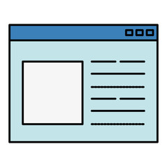 template webpage isolated icon vector illustration design