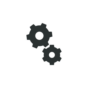 recommend clip art: Black and white abstract outline gear icon