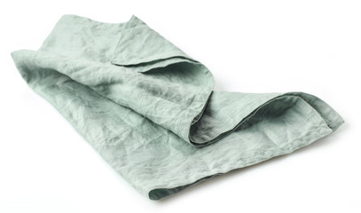 linen napkin on white background