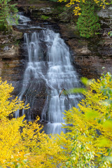 Chapel Falls at Pictured Rocks in the Upper Peninsula of Michigan, USA