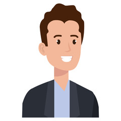 businessman avatar character icon vector illustration design