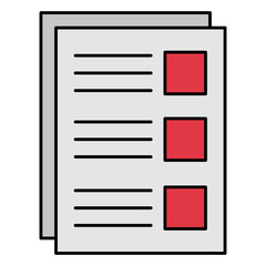 paper document isolated icon vector illustration design