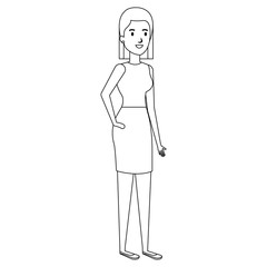 businesswoman avatar character icon vector illustration design