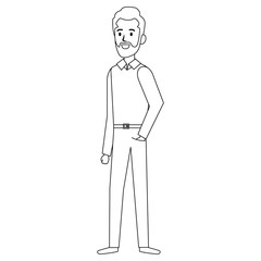 businessman avatar character icon vector illustration design