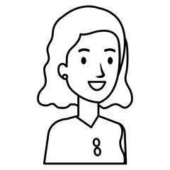 businesswoman avatar character icon vector illustration design