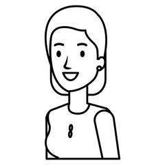 businesswoman avatar character icon vector illustration design