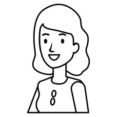 businesswoman avatar character icon vector illustration design