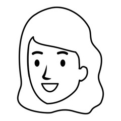 Obraz na płótnie Canvas beautiful and young woman head character vector illustration design