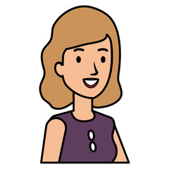 businesswoman avatar character icon vector illustration design