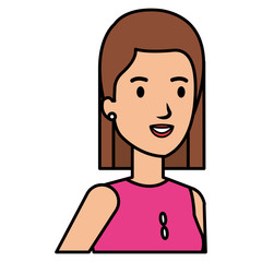 businesswoman avatar character icon vector illustration design