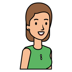 businesswoman avatar character icon vector illustration design