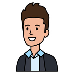 businessman avatar character icon vector illustration design