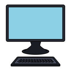 Fototapeta premium desktop computer isolated icon vector illustration design