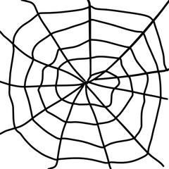 Obraz premium Outline drawing of a spider web