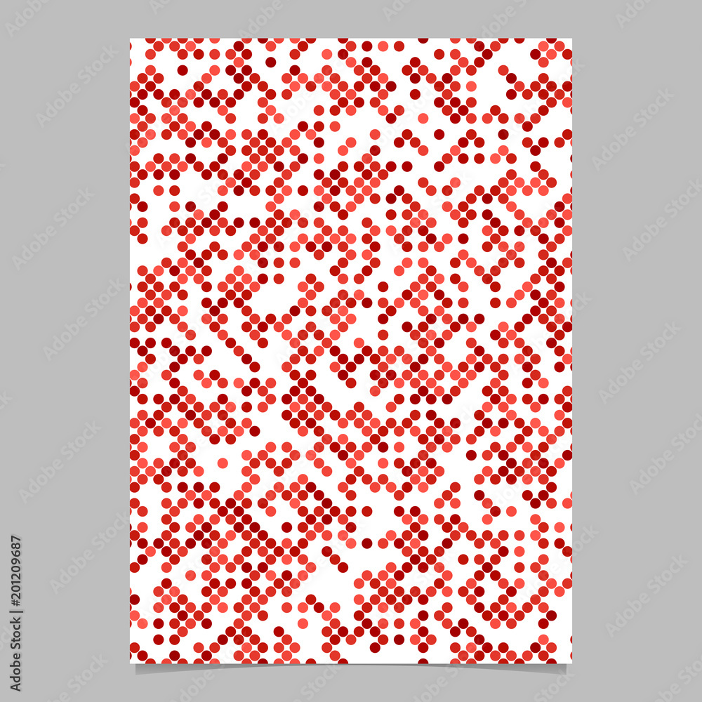 Poster red abstract dot pattern brochure background - vector stationery template design