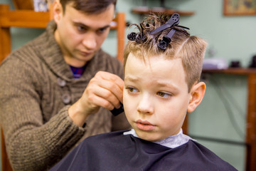 kid in barbershop