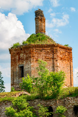 Ruins of the abandoned church of St. John the Evangelist of the 18th century in Fedorovsky. Zhukovsky District, Kaluzhskaya Region, Russia