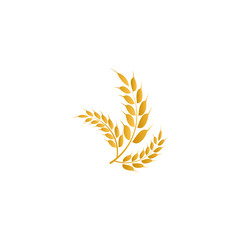 Wheat yellow logo icon template vector