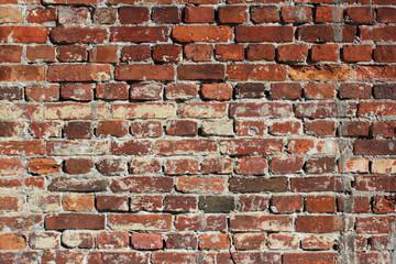 red brick on the old wall texture background