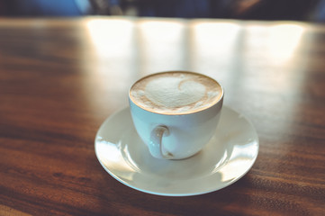 Hot coffee On a comfortable day