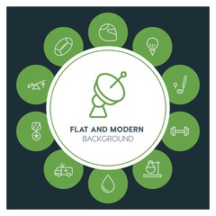 health, science, sports Infographic Circle outline Icons Set. Contains such Icons as  business,  website,  elements,  background,  pattern,  illustration and more. ..Fully Editable. Pixel Perfect